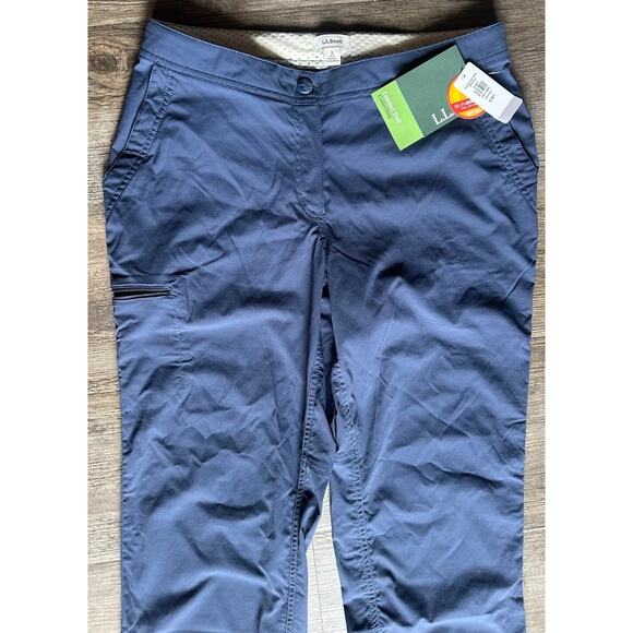 L.L. Bean Women's 8 Navy Trail Hiking Adjustable Waist Stretch Outdoor Pants - Picture 5 of 16